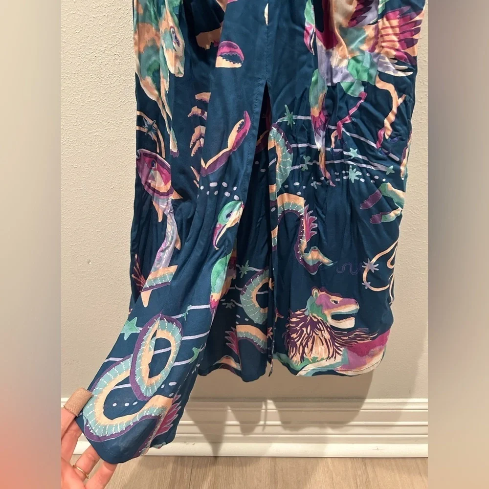BANJANAN Skylar Ruched Dress / Size Small / - Picture 6 of 11